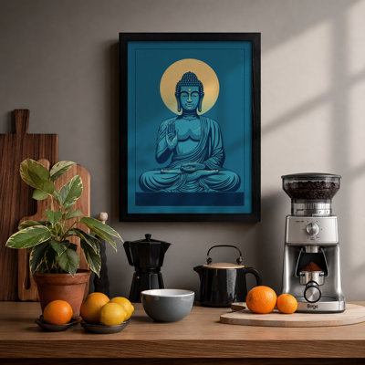 Meditation Buddha Japandi - Framed Print