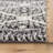 White Geometric Pattern Shag Rug – Medium Pile, Easy To Clean, Pet Friendly-451901540
