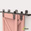 Ensemble de quincaillerie de porte de grange à double rail pour deux utilisations Black Rustic Imperial Design (porte non incluse)-1119426378