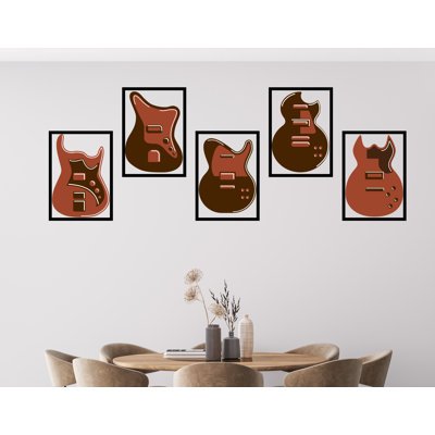 Guitar Wall Decal, Guitar Wall Sticker, Guitar Wall Art, Music Gifts Wall Art, Music Stylish Decoration, Music Studio Wall Vinyl Decor 011LU
