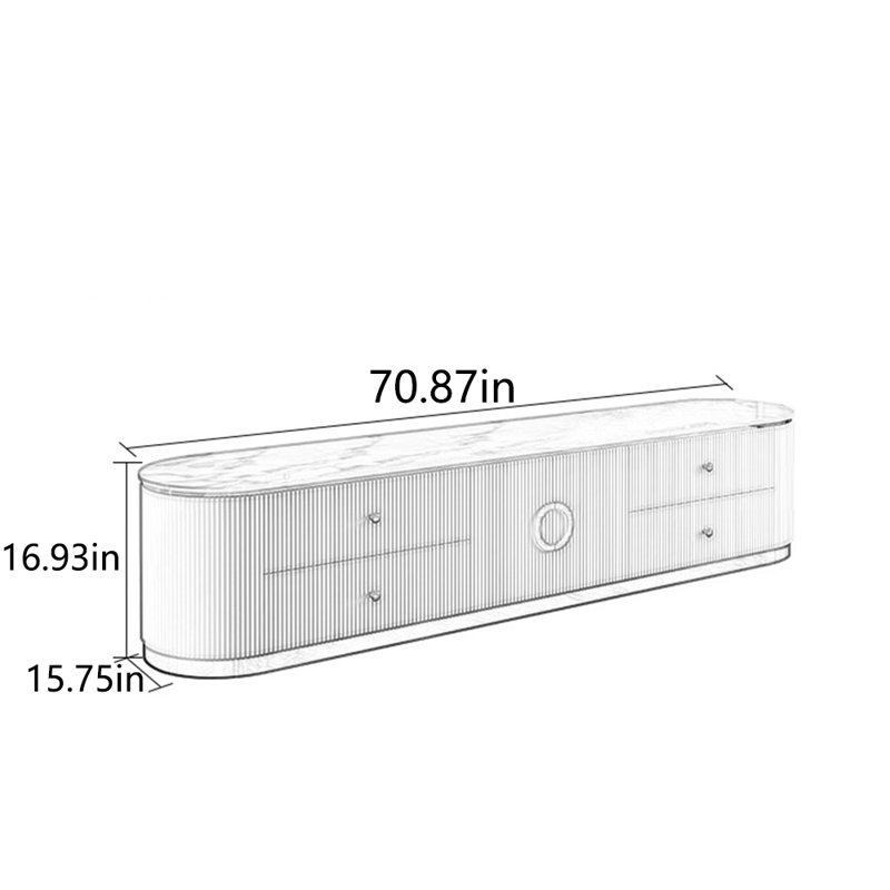 Exquisite Stone TV Stand, 70.87"