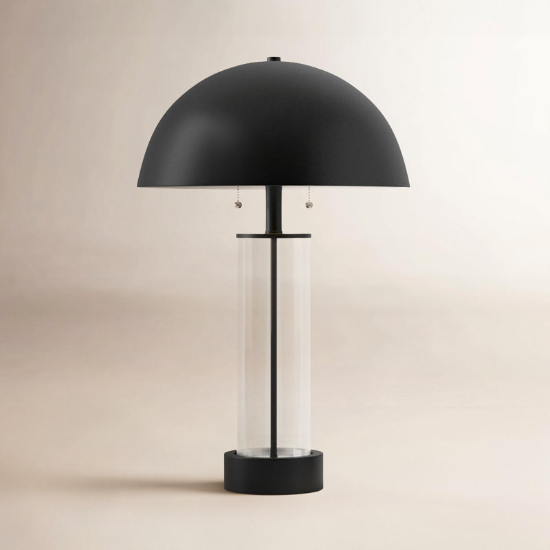 Anlow Desk Lamp, Black/Clear, Black