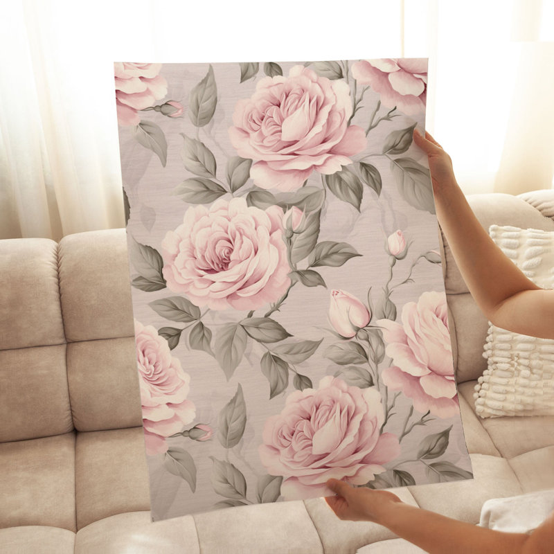 Impression florale de luxe sans cadre, H 30 po x l 20 po