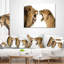 Coussin  Abstract Lion and Lioness Roaring