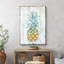 «Kitchen Kitchen», ananas sur fond de style bois, estampe numérique sur toile-94537305