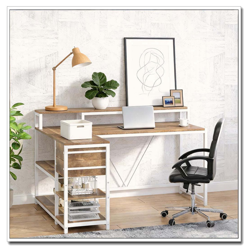 Bureau d'écriture, bureau en L