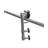 Sliding Rolling Door Hardware Kit for Double Glass Doors w/ Fittings(2-Piece Rails)