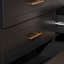 Commode double 6 tiroirs avec structure en bois massif et poignées en métal Scrigno, armoire de rangement 47,24 L-651727670