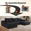 Canapé modulaire en U 107 po avec 1 repose-pieds, canapé modulaire moderne et assise profonde