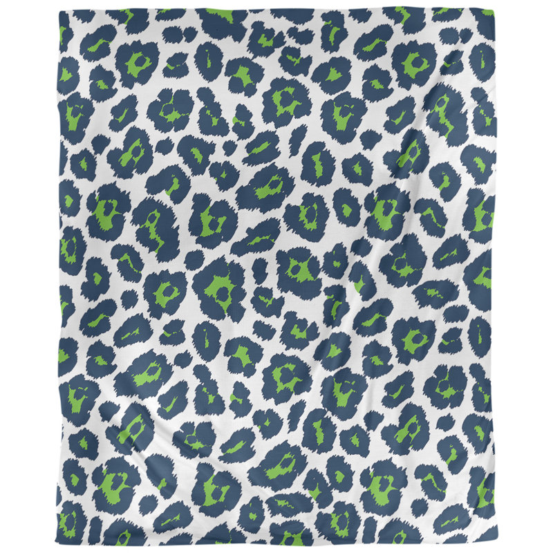 Housse de couette simple, Microfibre, Housse de couette pour très grand lit, Blanc / bleu marine / vert
