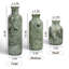 Ensemble de 3 vases en résine vert pour centre de table, étagère, salon, chambre à coucher, cuisine, décor de bureau-1519415008