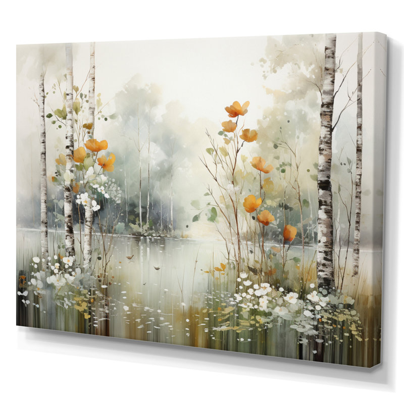 Binimal minimalisme forêt bois I - impressions sur toile forêt, 30" H x 40" W, Toile tendue