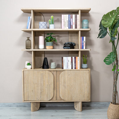 Bibliothèque en bois d'acacia H 70 po x l 47 po Moncure