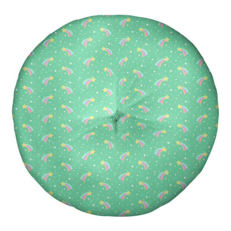 Coussin de sol capitonné Katelyn Elizabeth, 26 po x 26 po, Vert