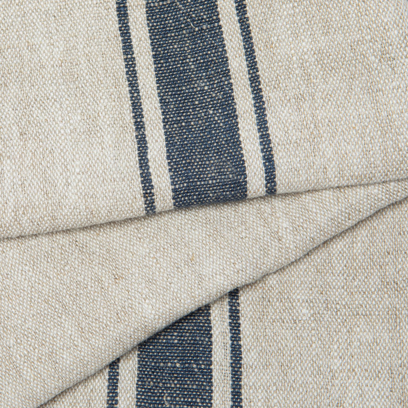 Cangelosi Striped Square Napkin, Blue/Natural