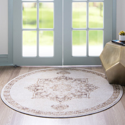Tapis traditionnel Ulla couleur chameau