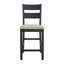  Ensemble de comptoir 5 pièces avec table et 4 chaises noires Mendoza