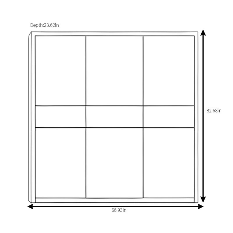 Vandergriff, 83" H x 67" W x 24" D