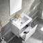 Meuble-lavabo simple mural 24 po avec comptoir en céramique 24 po Modern-1411022933