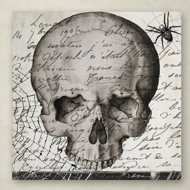 «Jadaya Halloween Skull» par Color Bakery, impression sur toile tendue, H 18 po x l 18 po x P 2 po