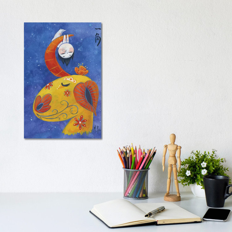 Unicorn by Martin Hsu - Painting on Canvas, Wrapped Canvas, 152.5 cm H x 101.5 cm W x 3.175 cm D