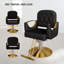 Fauteuil de coiffeur Fauteuil de coiffeur pivotant sur 360 degrés Fauteuil de coiffeur pivotant avec capacité hydraulique de 330 lb pour spa tout usage, noir-613090561