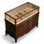47.24 " W Pine Solid Wood and Glass Jewelry Armoire