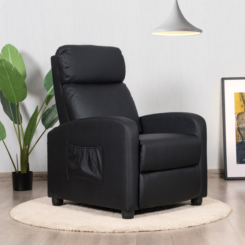 Forgue 68cm Wide Standard Recliner, Black