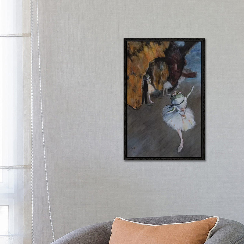 Frog Star by Melinda Copper - Painting on Canvas, 66.04cm H x 45.72cm W x 3.81cm D, Black Framed