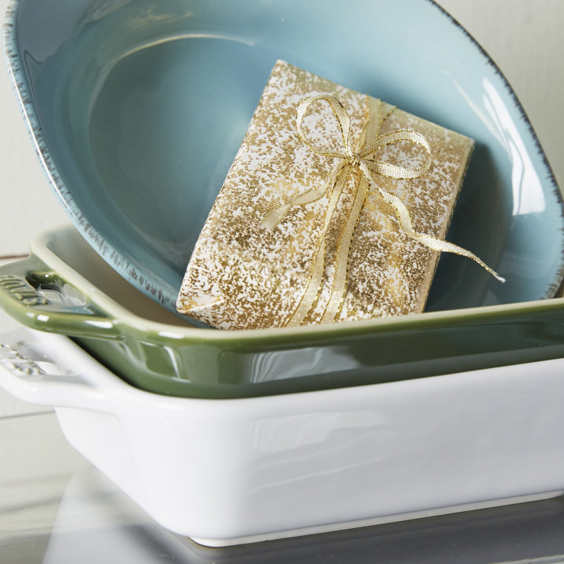 Staub Ceramics Rectangular Oven Dish, White