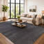 Tapis d'intérieur uni gris anthracite chiné, lavable à la machine et antidérapant-1587544008-1587544031
