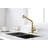 Utility Sink Faucets Single-Handle Pull-Out Laundry Faucet With Dual Spray Function In Stainless Spot Resistant Gold