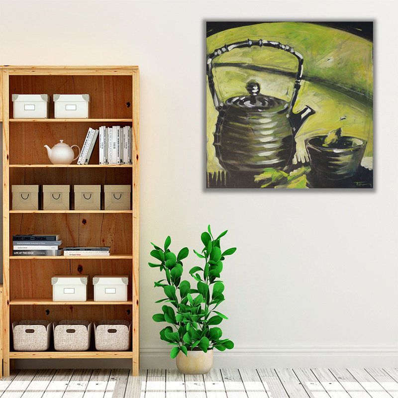 Thé vert - reproduction d'art sur toile, H 30 po x l 30 po