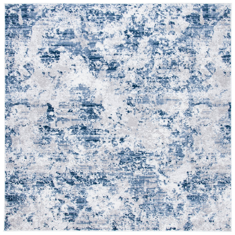 Dorcinvil 700 Performance Abstract Rug, Square 6'7"