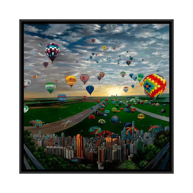 A Short History Of Nearly Everything by Shay Kun - Print on Canvas, 66.04 cm H x 66.04 cm W, Black Framed