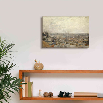 «View From Montmartre» par Vincent Van Gogh, estampe numérique sur toile