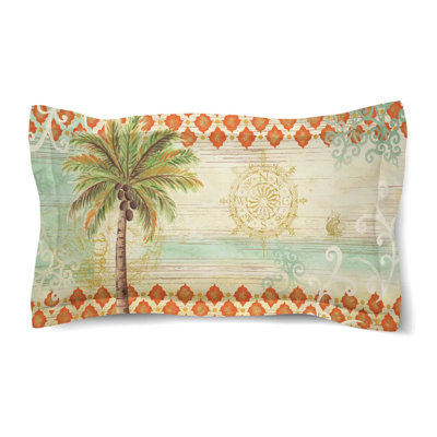Laural Home Spice Palm Standard Duvet Sham
