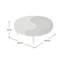 Pastel 100cm Wide Round YinYang Cocktail Ottoman