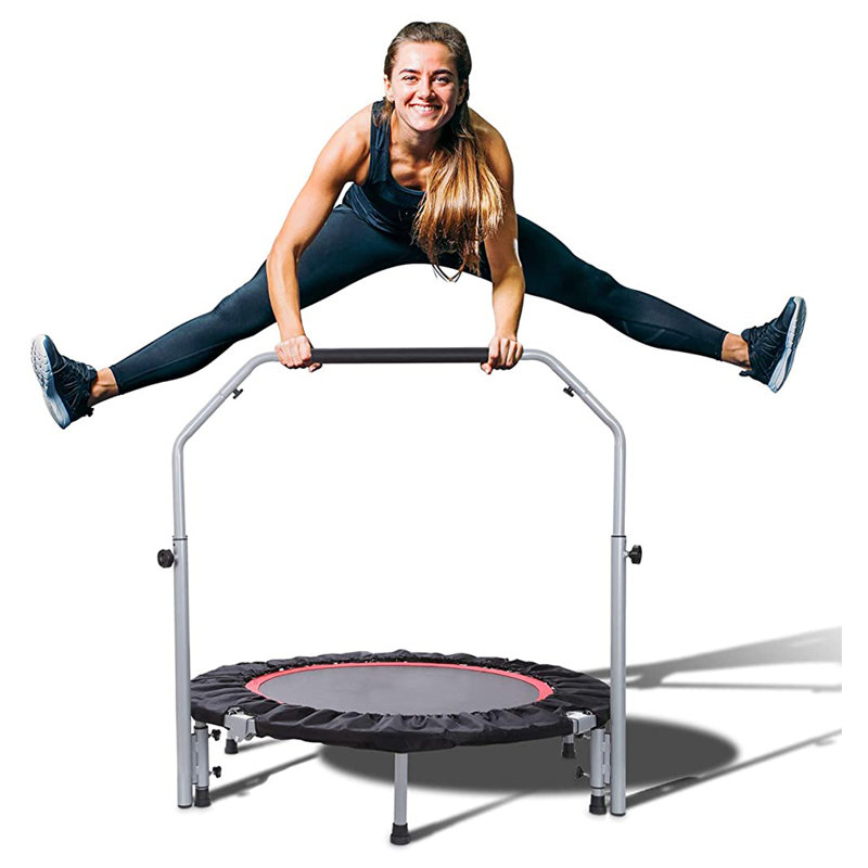 Trampoline de jardin rond de 3,28 pi avec enclos de sécurité Kingso
