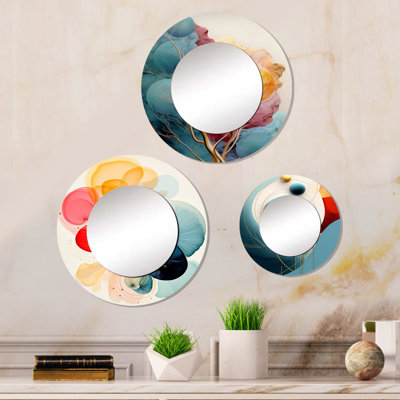 Etalle Metal Round Mirror