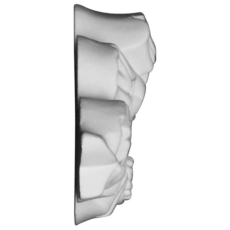 Bow 3.13 in. H x 11.88 in. W x 0.875 in. D Urethane Onlay Scroll