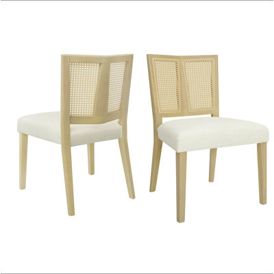 Ensemble de 2 chaises en rotin sans accoudoirs