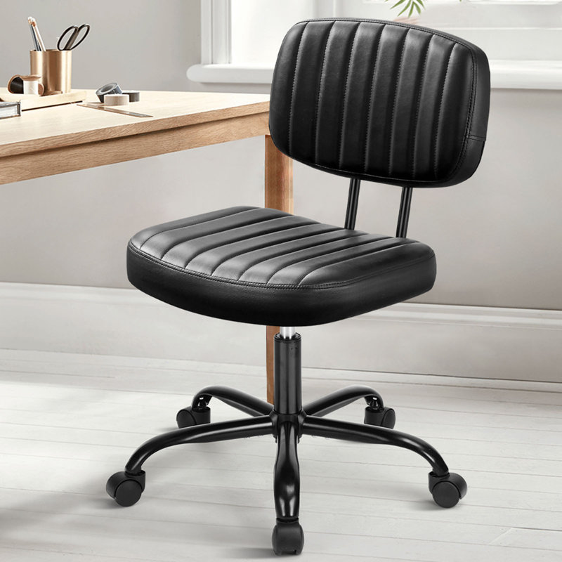 Fauteuil de bureau pivotant en similicuir avec dossier Duthill, Noir