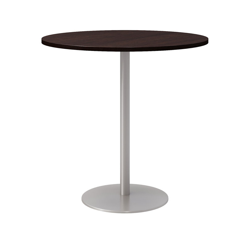 Table ronde à piédestal, Espresso, H 42 po x L 42 po x l 42 po