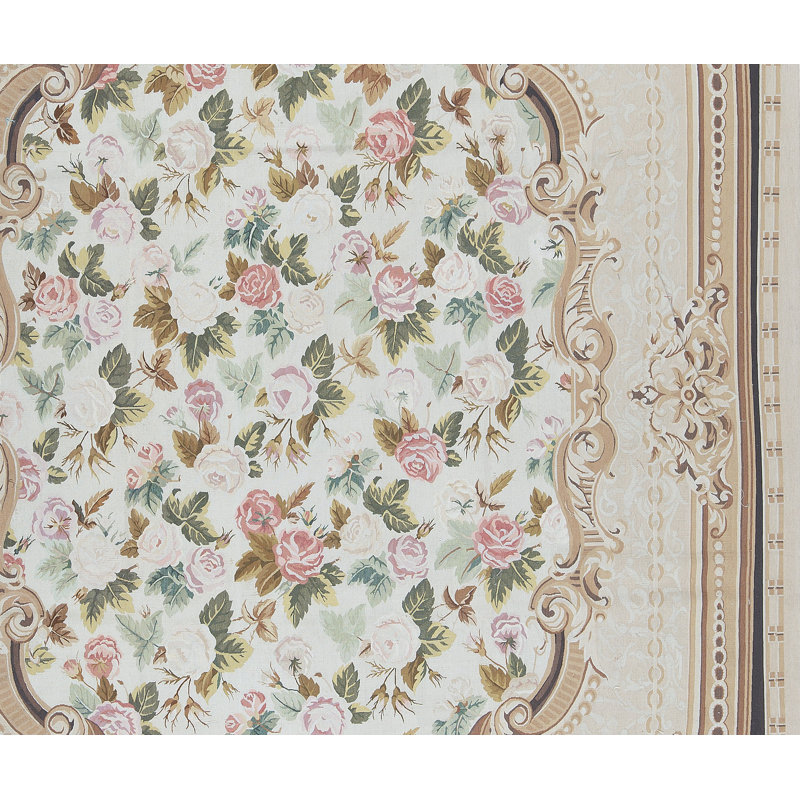 Hand-Knotted High-Quality Beige Area Rug
