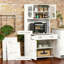 Armoire de rangement autoportante avec portes en verre Kitchen Pantry