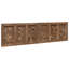 vidaXL Headboard Wall-mounted Natural Solid Teak Wood Rustic Farmhouse Wooden