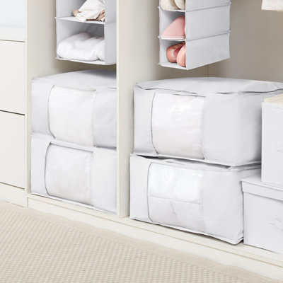 Jumbo Storage With Clear View 4-Pack - White