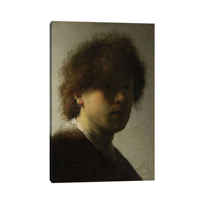 Self Portrait As A Young Man, C.1628 by Rembrandt Van Rijn - Painting on Canvas, Wrapped Canvas