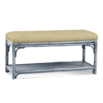 Summer Retreat Wicker Shelf Storage Bench